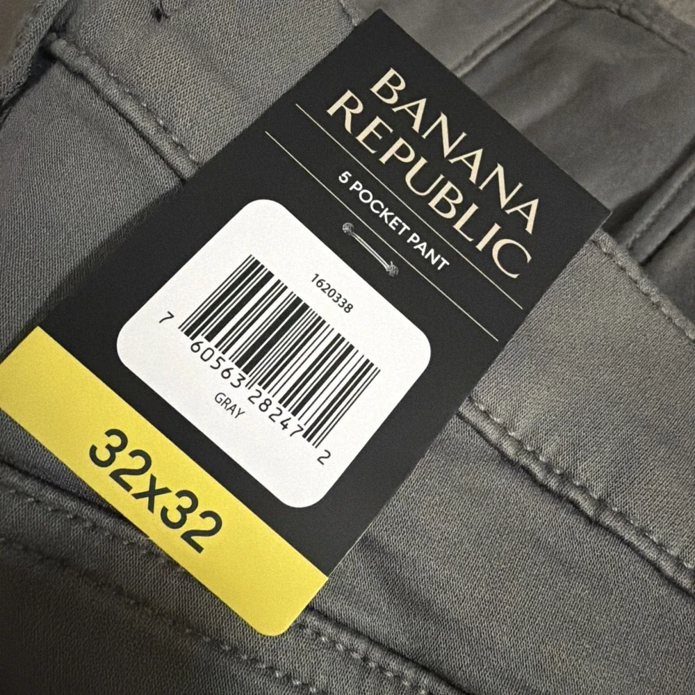 Banana Republic Men's 5 Pocket Pant Stretch Fabric‎ Gray Size 32x32